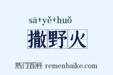 撒野火是什么意思的图片